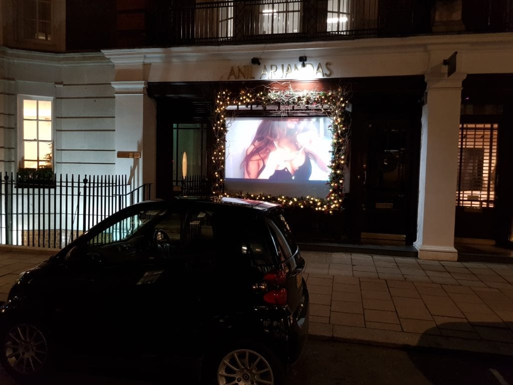 Switchable Projection Screen in window display