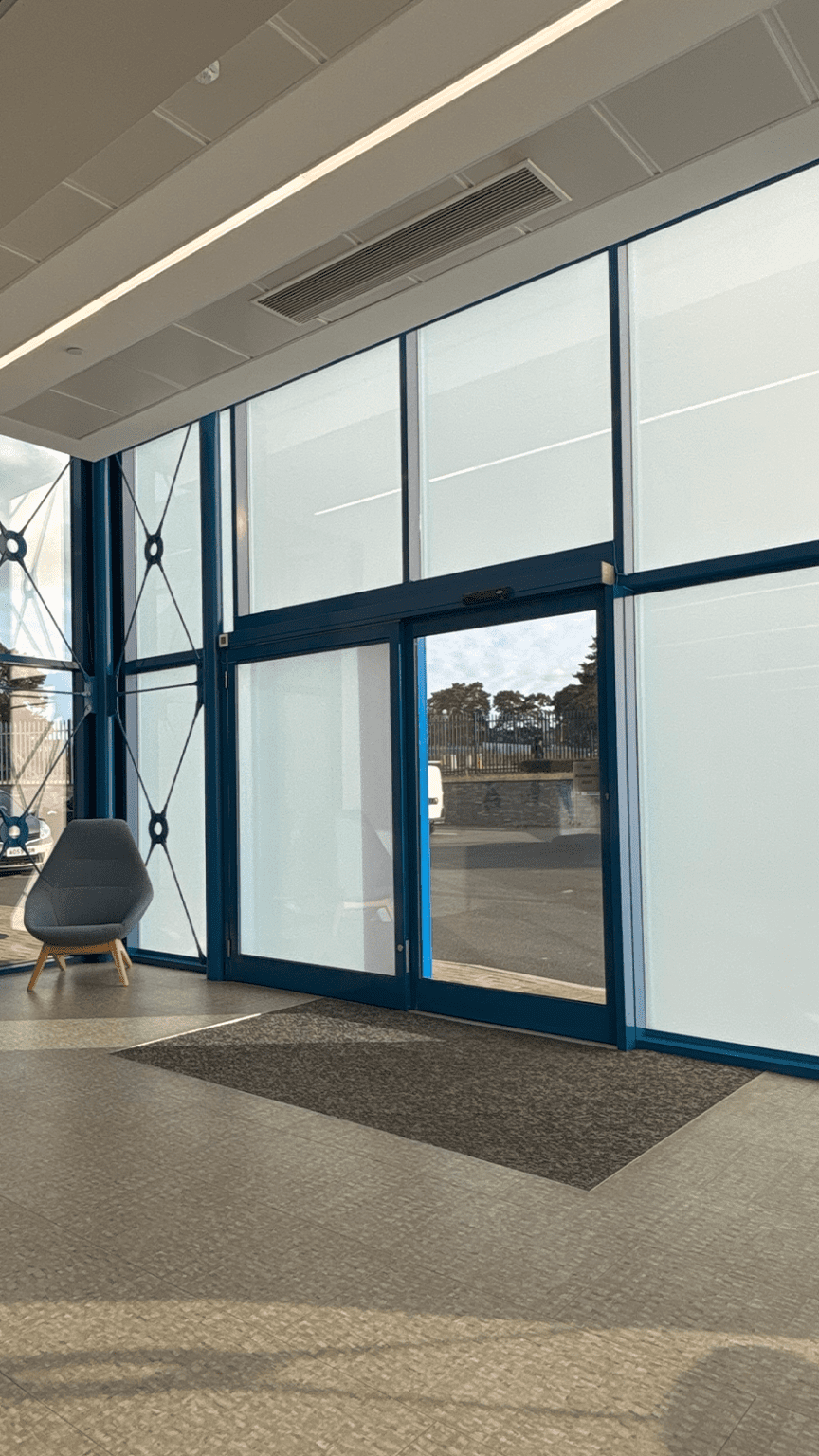 5. Switchable Smart Glass Reception Windows