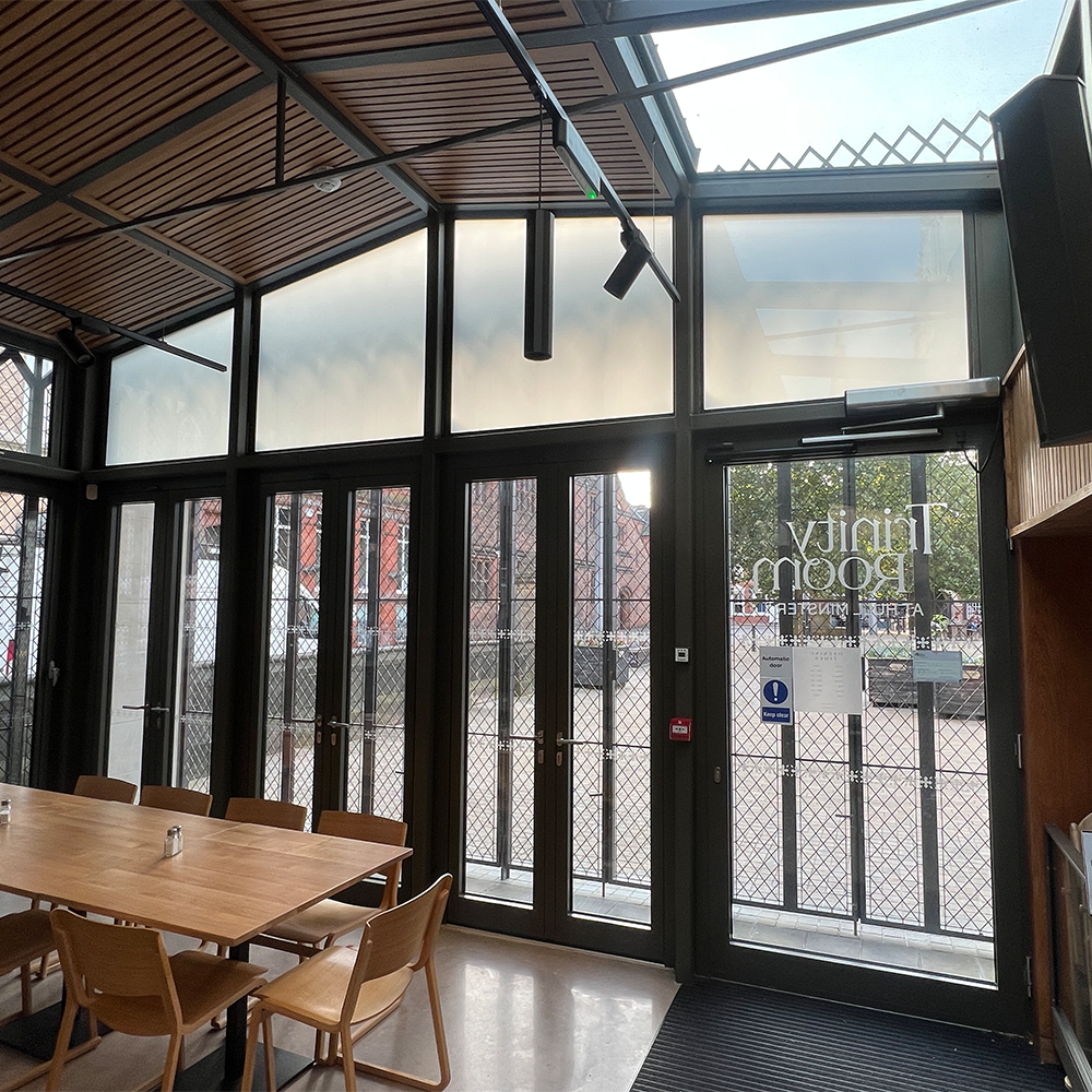 Hull Minster Switchable Sunblock Window