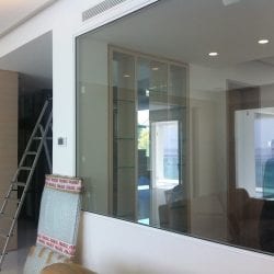 Switchable smart glass installation - switched on clear test