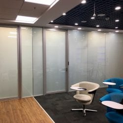 office partition smart glass off