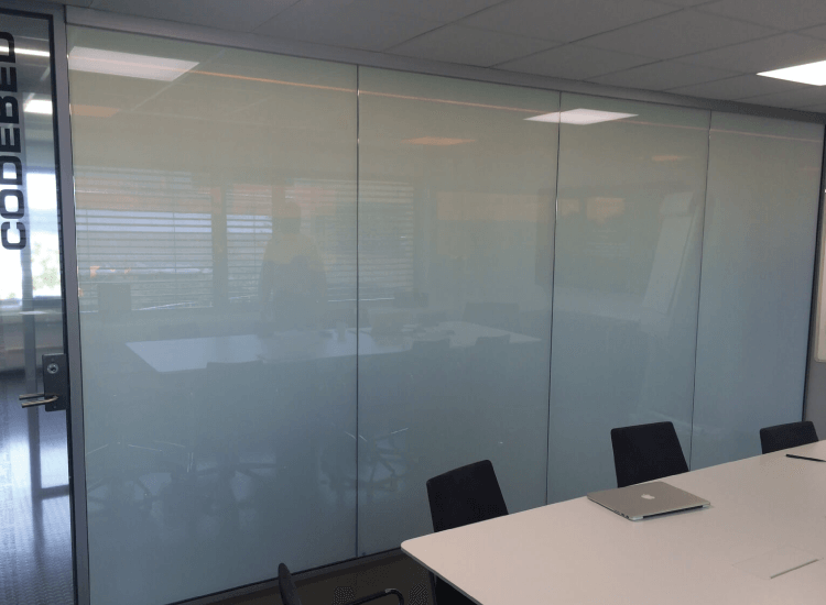 Self Adhesive Switchable Smart Film Office Meeting Room Privacy Switched to Off