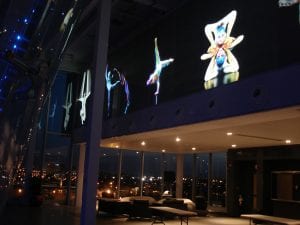 Switchable smart glass projection on windows Cirque Du Soleil - Market Sectors