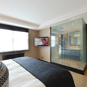 switchable smart glass in hotel