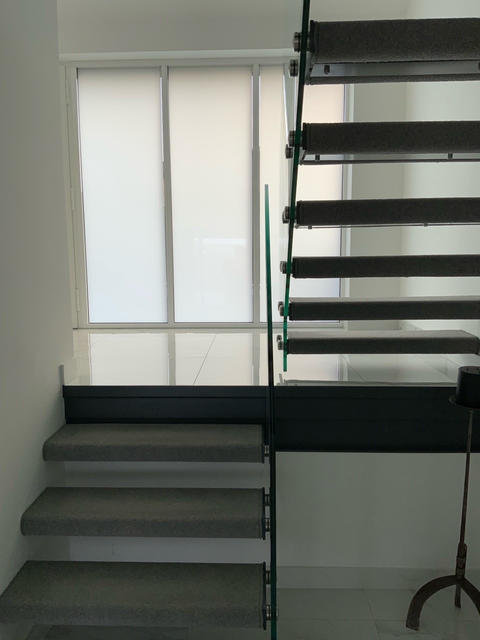 smart film hallway installation off