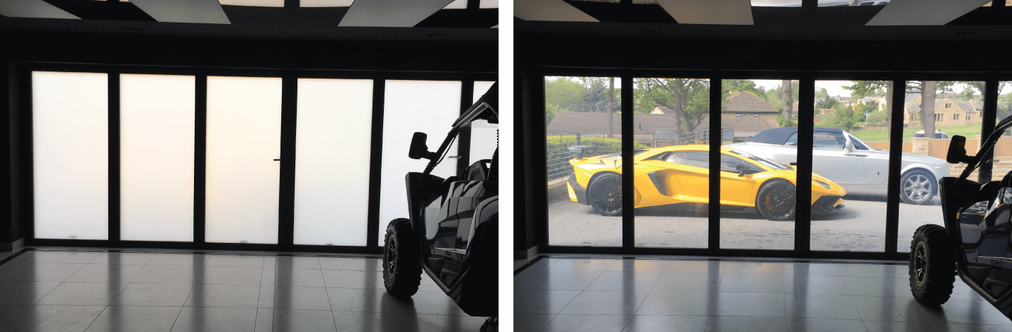 Supercar Garage Smart Glass Design